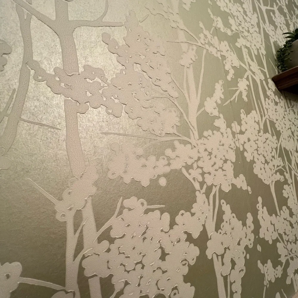 NEW Anthropologie Candice Olson York wallpaper green botanical textured CN2160